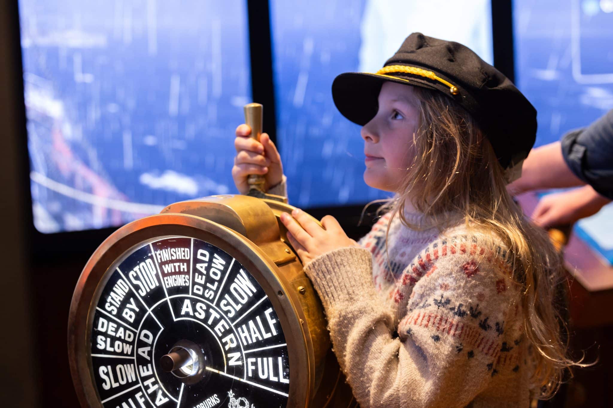 Adrian's daughter immersed in the new exhibit we designed for the Bass Strait Maritime Centre.